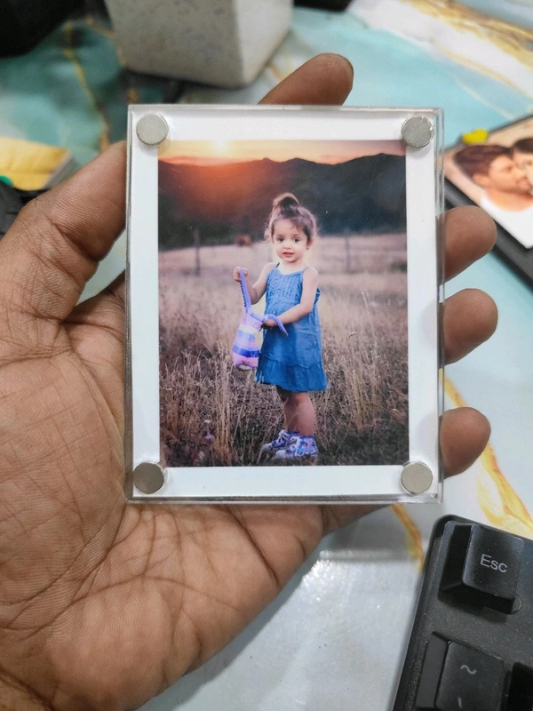 Clear Acrylic Photo Fridge Magnet