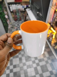 3 Tone Inner & Handle Color Mugs - Red