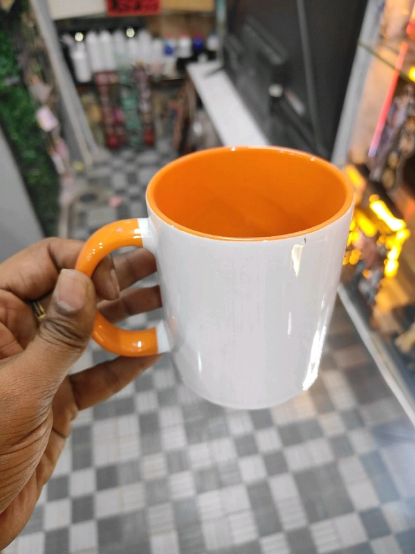 3 Tone Inner & Handle Color Mugs - Red