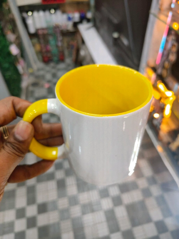 3 Tone Inner & Handle Color Mugs - Red