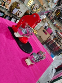 58mm Round Badge Machine Combo - Red & Black