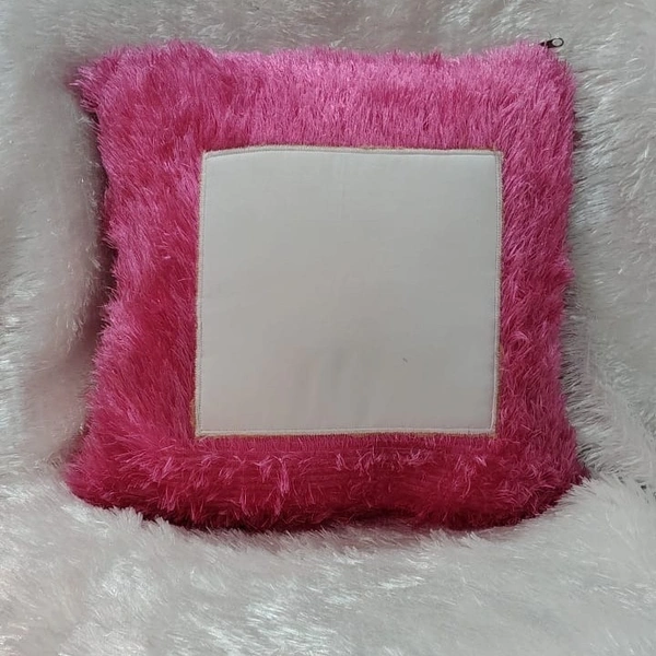 Fur Pillow - Square Shape - Pink