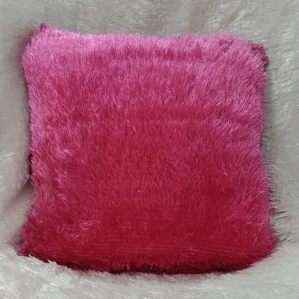 Fur Pillow - Square Shape - Pink