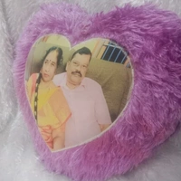 Fur Pillows - Heart Shape - Purple