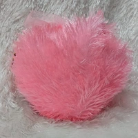Mini Fur Pillow - Heart Shape - Pink