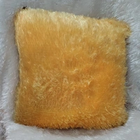 Fur Pillow - Square Shape - Yellow