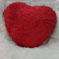 Fur Pillows - Heart Shape - Red