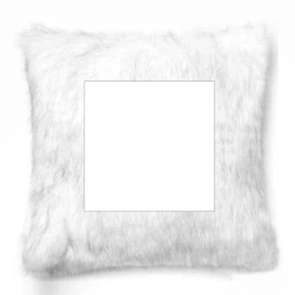 Fur Pillow - Square Shape - White