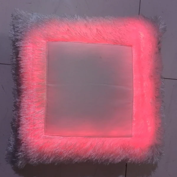 Single LED Fur Pillow - Square Shape