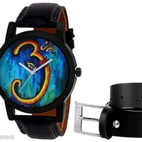 Trendy Men's Watch And Belt Combo
