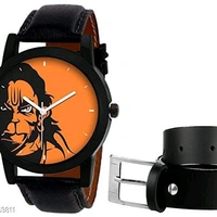 Trendy Men's Watch And Belt Combo