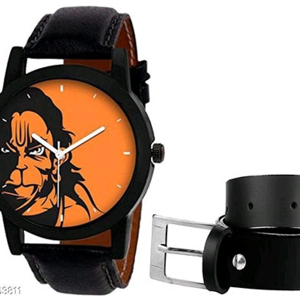 Trendy Men's Watch And Belt Combo