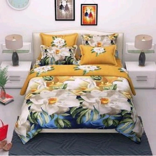 Stylish Printed Cotton Double Bedsheets