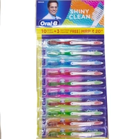 Oral-B Shiny Clean Toothbrush 11+2free- Mrp 18 Price12/pcs [Pack Of 11+2 PCS]