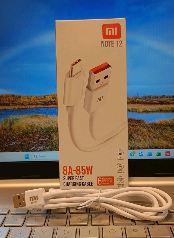 MI 8A-85W Super Fast V8/ Micro USB Charging Cable Box Packing.