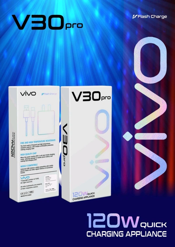 VIVO V30 PRO 120W FLASH CHARGER IMPORTED OG💯 15 Months Warranty