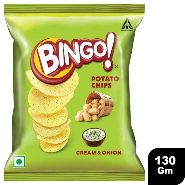Bingo Yumitos Cream & Onion Potato Chips 130 g