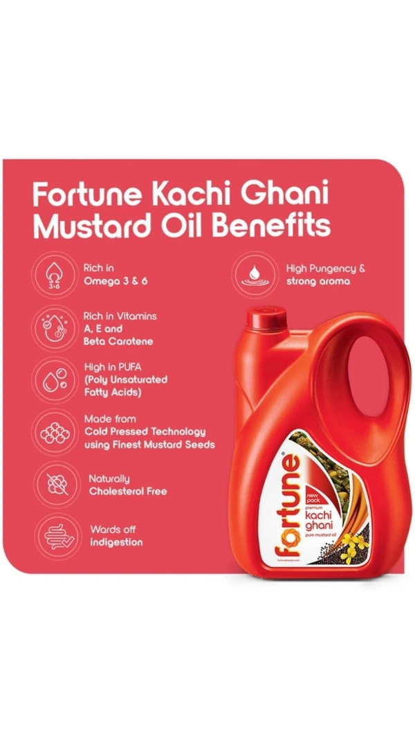Fortune Kachi Ghani Mustard Oil 5 L