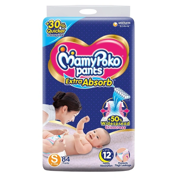MamyPoko Extra Absorb Pants (S) 84 count (4 - 8 kg)