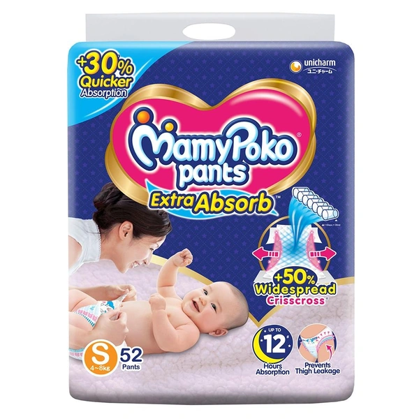 MamyPoko Extra Absorb Pants (S) 52 count (4-8 kg)