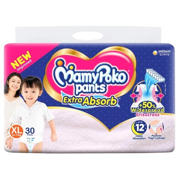 MamyPoko Extra Absorb Pants (XL) 30 count (12 -17kg)