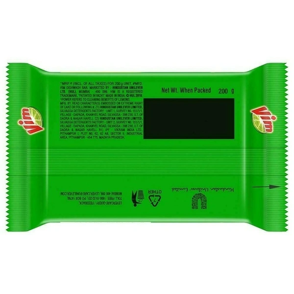 Vim Lemon Dishwash Bar 200 g (Pack of 3)