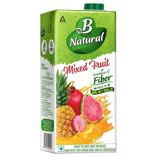 B Natural Mixed Fruit Juice 1L