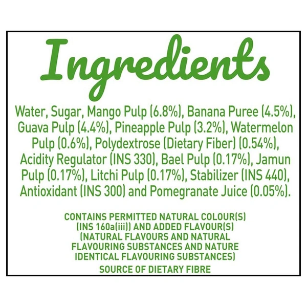 B Natural Mixed Fruit Juice 1L