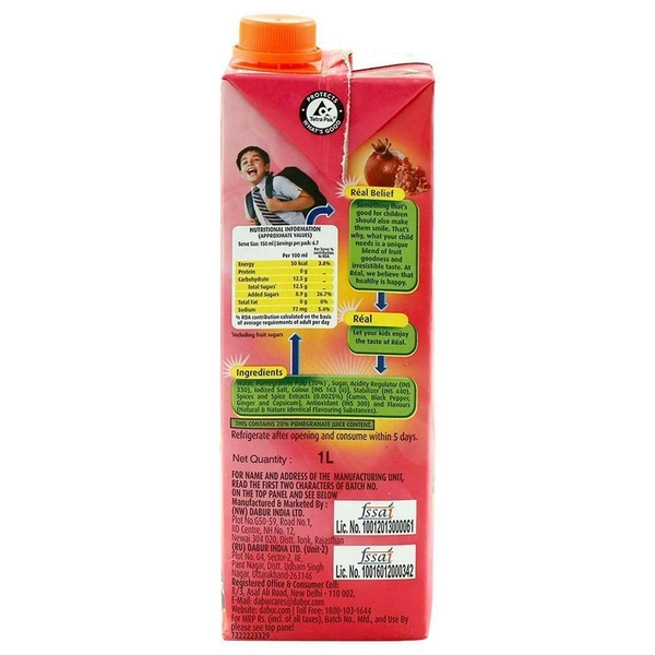 Real Fruit Power Masala Pomegranate Juice 1 L