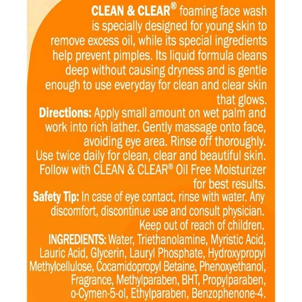 Clean & Clear Foaming Face Wash 150 ml