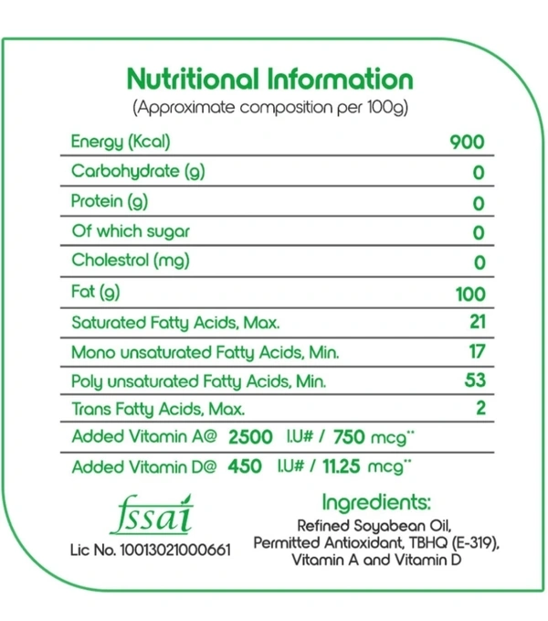 Fortune Refind Soybean Oil Pouch 1L