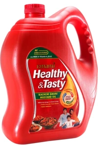EMAMI Healthy & Tasty Kachchi Ghani Mustard OilCan (5 L)