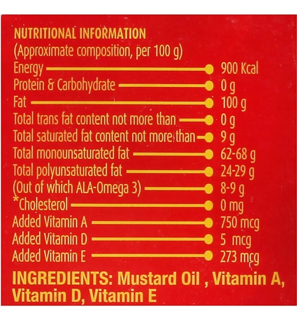EMAMI Healthy & Tasty Kachchi Ghani Mustard OilCan (5 L)