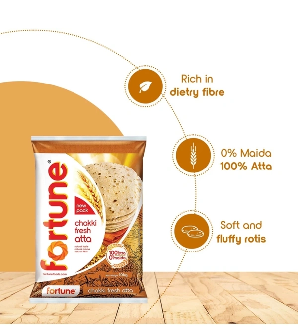Fortune Chakki Fresh Aata ( 10 kg )