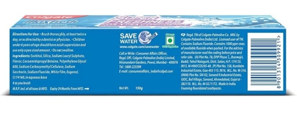 Colgate MaxFresh Peppermint Ice Blue GelToothpaste (150 g)