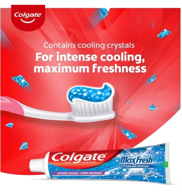 Colgate MaxFresh Peppermint Ice Blue GelToothpaste (150 g)