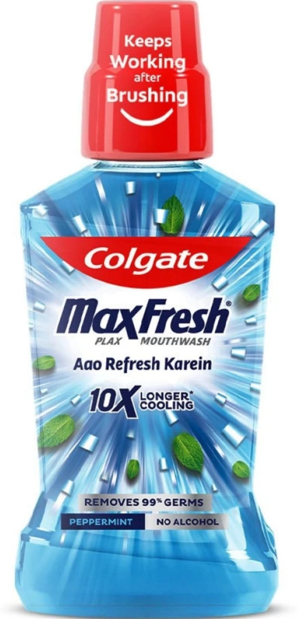 Colgate MaxFresh Plax Antibacterial Mouthwash - Peppermint Fresh (250 ml)