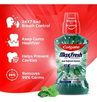 Colgate MaxFresh Plax Antibacterial Mouthwash -Fresh Mint (250 ml)