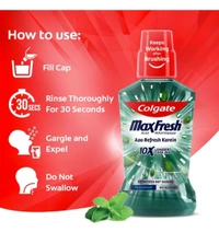 Colgate MaxFresh Plax Antibacterial Mouthwash -Fresh Mint (250 ml)