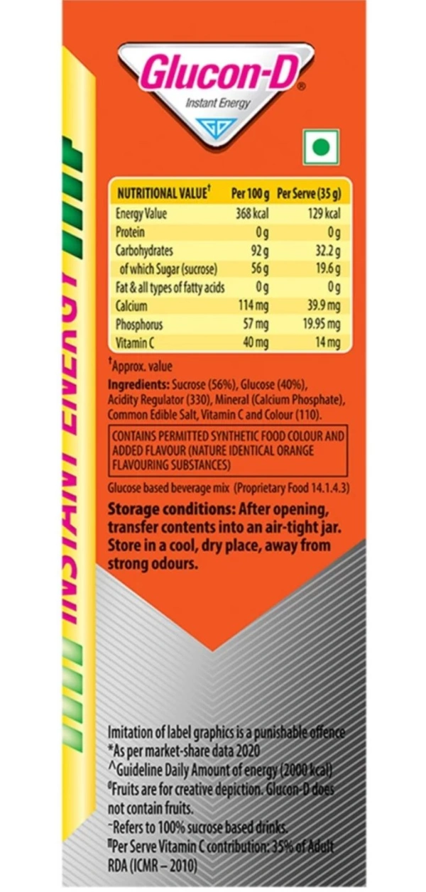 GLUCON-D OrangeFlavored Energy Drink (1 kg)