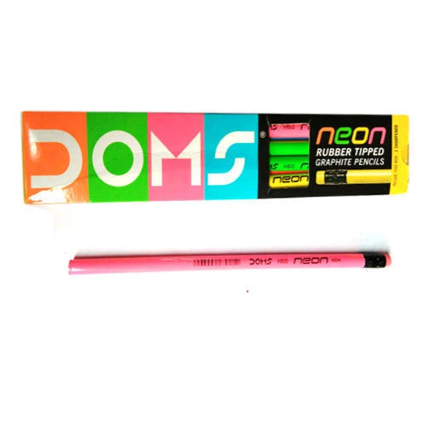 DOMS Pencil Neon Eraser Tipped - 185mm