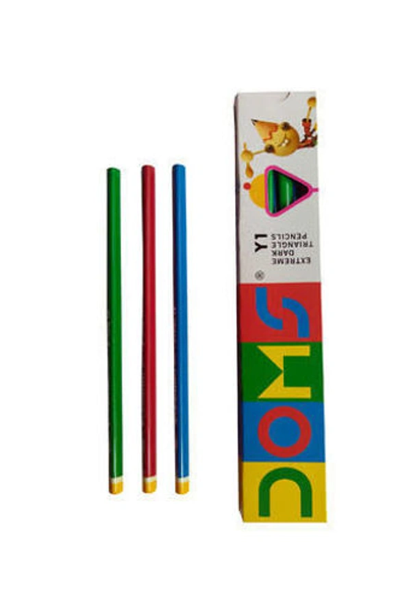 DOMS Y1 EXTRAME DARK TRIANGLE PENCILS - 172mmL×6.9mmD