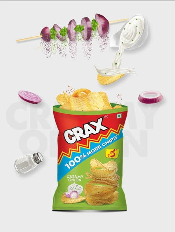 Crax  Creamy Onion Chip - 20g