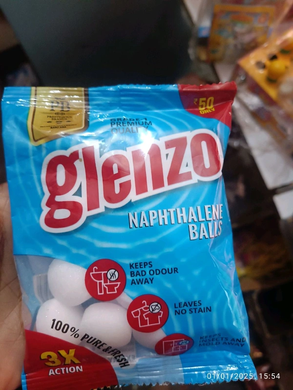 Glenzo Naphthalene Balls - 100gm