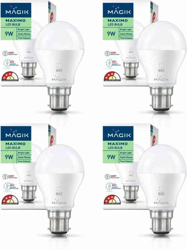 MAGIK MAXIMO LED BULB COOL DAY LIGHT 9W (Pack of 4)