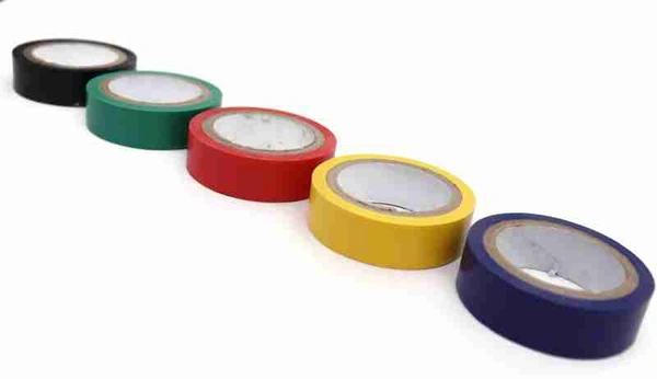 Electronic Spices PVC Tape Electrical InsulationTape Self Adhesive PVC (0.125x170), 8 mtrs-PACKOF 5