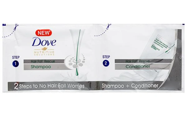Dove Hair Fall Rescue Twin Pack (Shampoo 6 ml & Conditioner 6 ml)