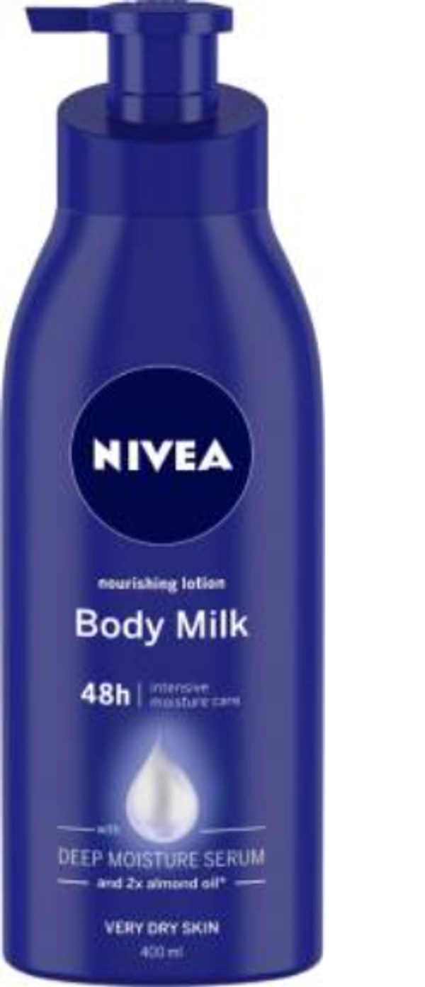 NIVEA Body Lotion for Very Dry Skin, Nourishing Body Milk with Almond Oil & Vitamin E For Men & Women 400 ml