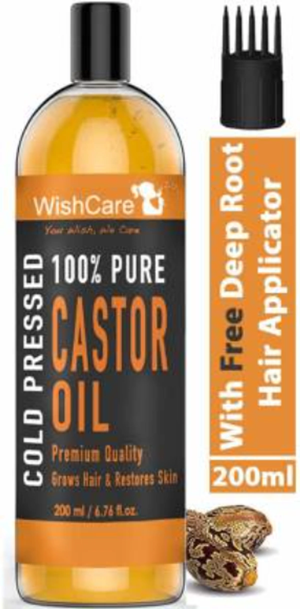 WishCare Premium Cold Pressed Castor Oil 200 Ml