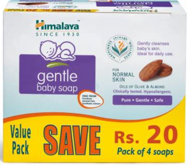 HIMALAYA GENTLE BABY SOAP VALUE PACK  (4 x 75 g)